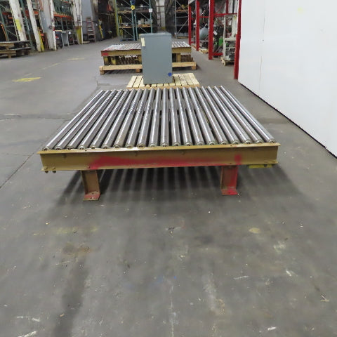 75-1/2" x 60" L Gravity Or Power Roll Pallet Conveyor 70-1/2"BF Slave Driven