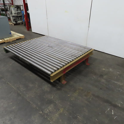 75-1/2" x 60" L Gravity Or Power Roll Pallet Conveyor 70-1/2"BF Slave Driven