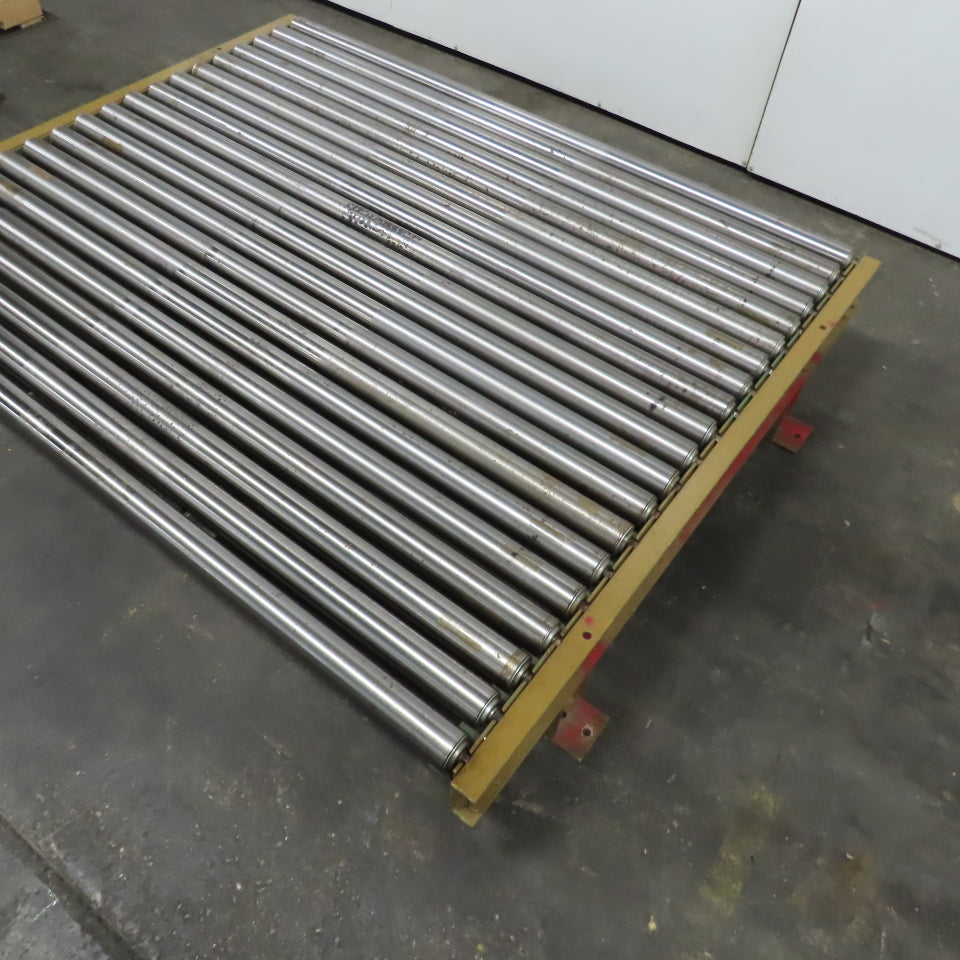 75-1/2" x 60" L Gravity Or Power Roll Pallet Conveyor 70-1/2"BF Slave Driven