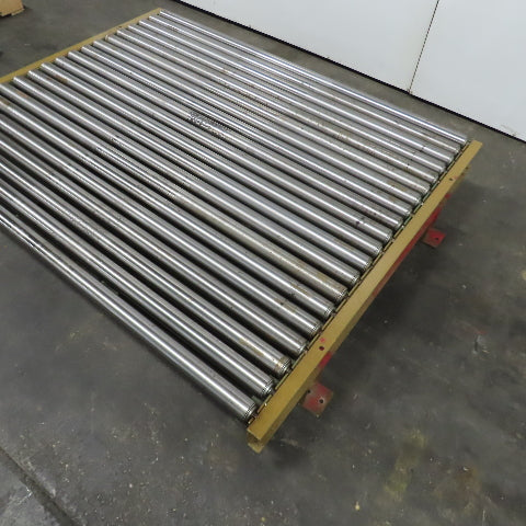 75-1/2" x 60" L Gravity Or Power Roll Pallet Conveyor 70-1/2"BF Slave Driven