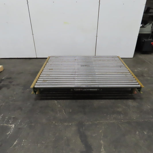 75-1/2" x 60" L Gravity Or Power Roll Pallet Conveyor 70-1/2"BF Slave Driven