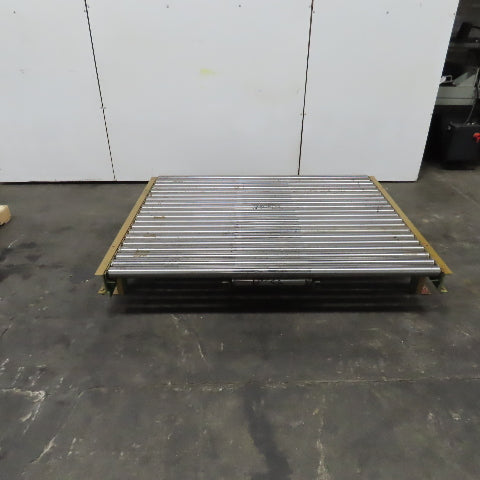 75-1/2" x 60" L Gravity Or Power Roll Pallet Conveyor 70-1/2"BF Slave Driven