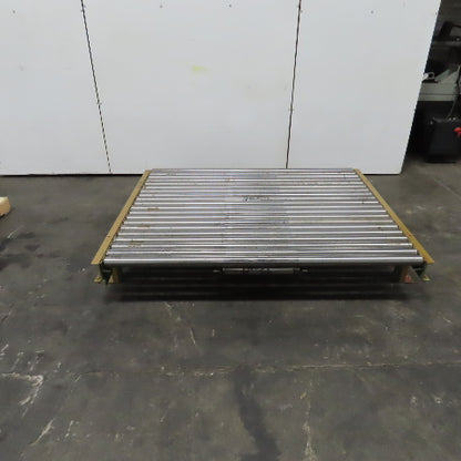 75-1/2" x 60" L Gravity Or Power Roll Pallet Conveyor 70-1/2"BF Slave Driven