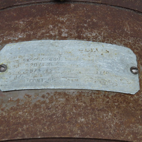 General Electric 5K225A2449 2Hp 1140RPM 220/440V 3Ph AC Induction Motor