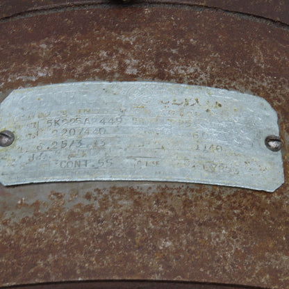 General Electric 5K225A2449 2Hp 1140RPM 220/440V 3Ph AC Induction Motor