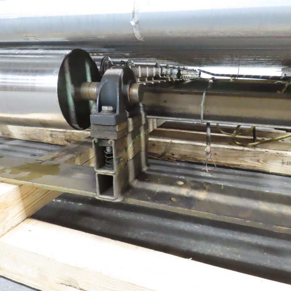 75-1/2" x 84" L Belt Driven Power Roller Pallet Conveyor 2.5"OD 20FPM (Need Belt