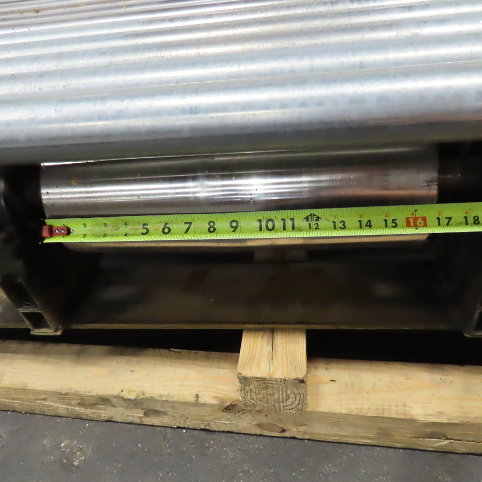 75-1/2" x 84" L Belt Driven Power Roller Pallet Conveyor 2.5"OD 20FPM (Need Belt