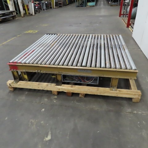 75-1/2" x 84" L Belt Driven Power Roller Pallet Conveyor 2.5"OD 20FPM (Need Belt