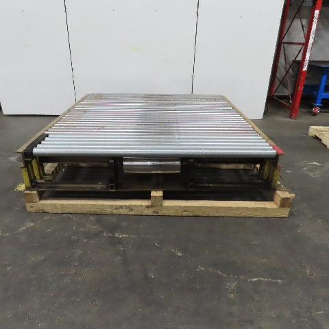 75-1/2" x 84" L Belt Driven Power Roller Pallet Conveyor 2.5"OD 20FPM (Need Belt