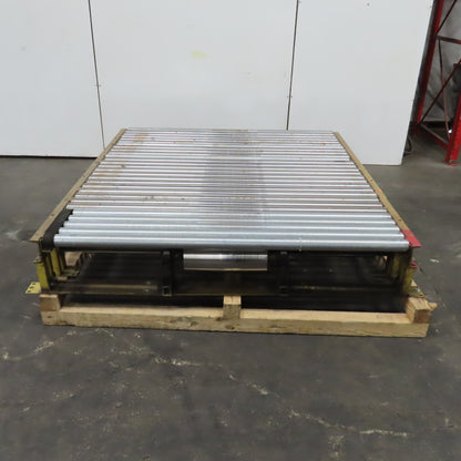 75-1/2" x 84" L Belt Driven Power Roller Pallet Conveyor 2.5"OD 20FPM (Need Belt