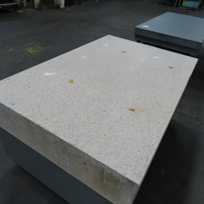 Starrett 72" x 48" x 12" Thick Crystal Pink Granite Surface Plate W/ Stand