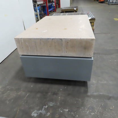 Starrett 72" x 48" x 12" Thick Crystal Pink Granite Surface Plate W/ Stand