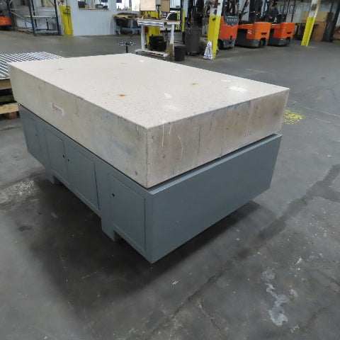 Starrett 72" x 48" x 12" Thick Crystal Pink Granite Surface Plate W/ Stand