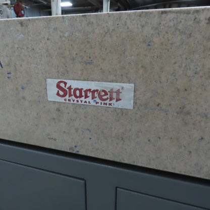 Starrett 72" x 48" x 12" Thick Crystal Pink Granite Surface Plate W/ Stand