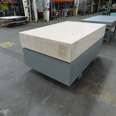 Starrett 72" x 48" x 12" Thick Crystal Pink Granite Surface Plate W/ Stand