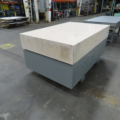 Starrett 72" x 48" x 12" Thick Crystal Pink Granite Surface Plate W/ Stand