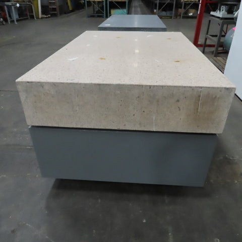 Starrett 72" x 48" x 12" Thick Crystal Pink Granite Surface Plate W/ Stand
