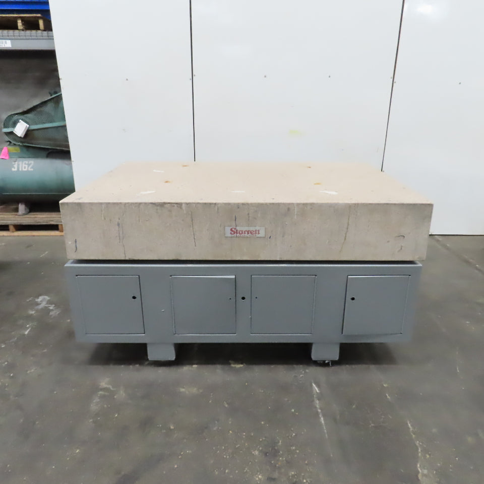 Starrett 72" x 48" x 12" Thick Crystal Pink Granite Surface Plate W/ Stand