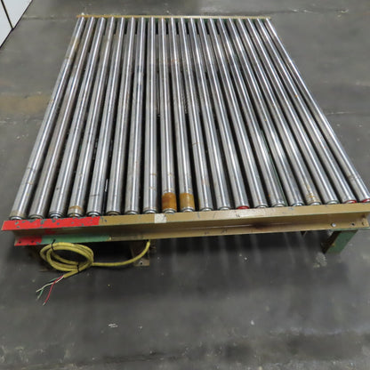 75.5" W x 60" Long Belt Driven Live Roller Conveyor 208-460V 18.5FPM Needs Belt
