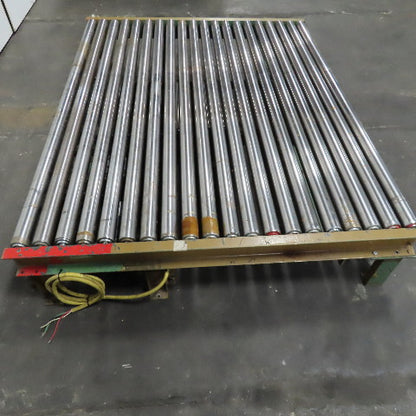 75.5" W x 60" Long Belt Driven Live Roller Conveyor 208-460V 18.5FPM Needs Belt