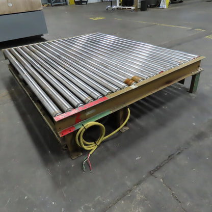 75.5" W x 60" Long Belt Driven Live Roller Conveyor 208-460V 18.5FPM Needs Belt