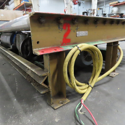 75.5" W x 60" Long Belt Driven Live Roller Conveyor 208-460V 18.5FPM Needs Belt