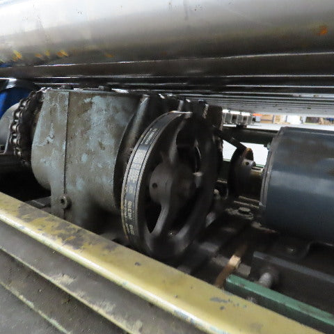 75.5" W x 60" Long Belt Driven Live Roller Conveyor 208-460V 18.5FPM Needs Belt