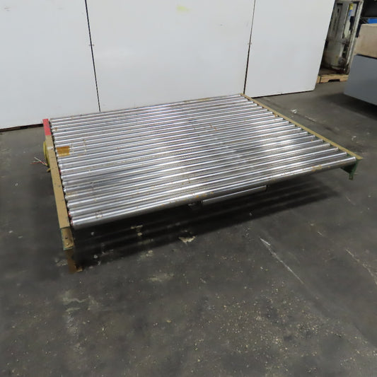 75.5" W x 60" Long Belt Driven Live Roller Conveyor 208-460V 18.5FPM Needs Belt