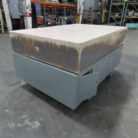 Starrett Crystal Pink 72" x 48" x 12" Granite Surface Plate Threaded Insert