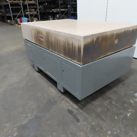 Starrett Crystal Pink 72" x 48" x 12" Granite Surface Plate Threaded Insert