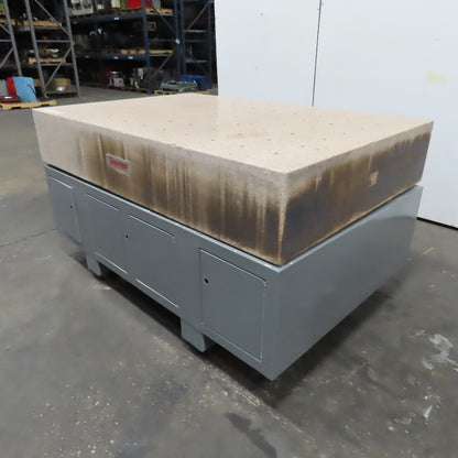 Starrett Crystal Pink 72" x 48" x 12" Granite Surface Plate Threaded Insert