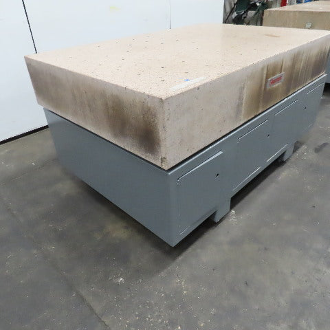 Starrett Crystal Pink 72" x 48" x 12" Granite Surface Plate Threaded Insert