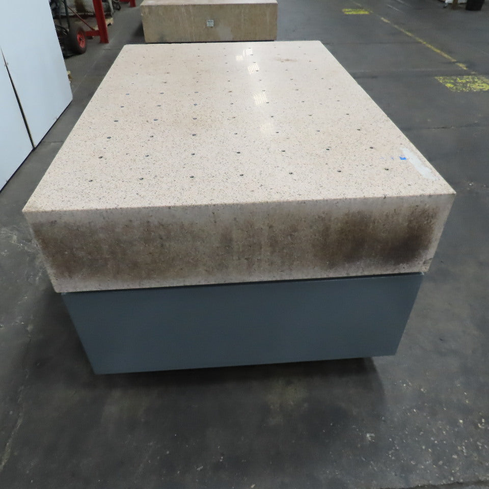 Starrett Crystal Pink 72" x 48" x 12" Granite Surface Plate Threaded Insert