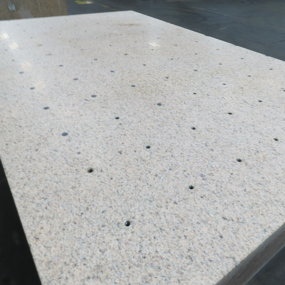Starrett Crystal Pink 72" x 48" x 12" Granite Surface Plate Threaded Insert