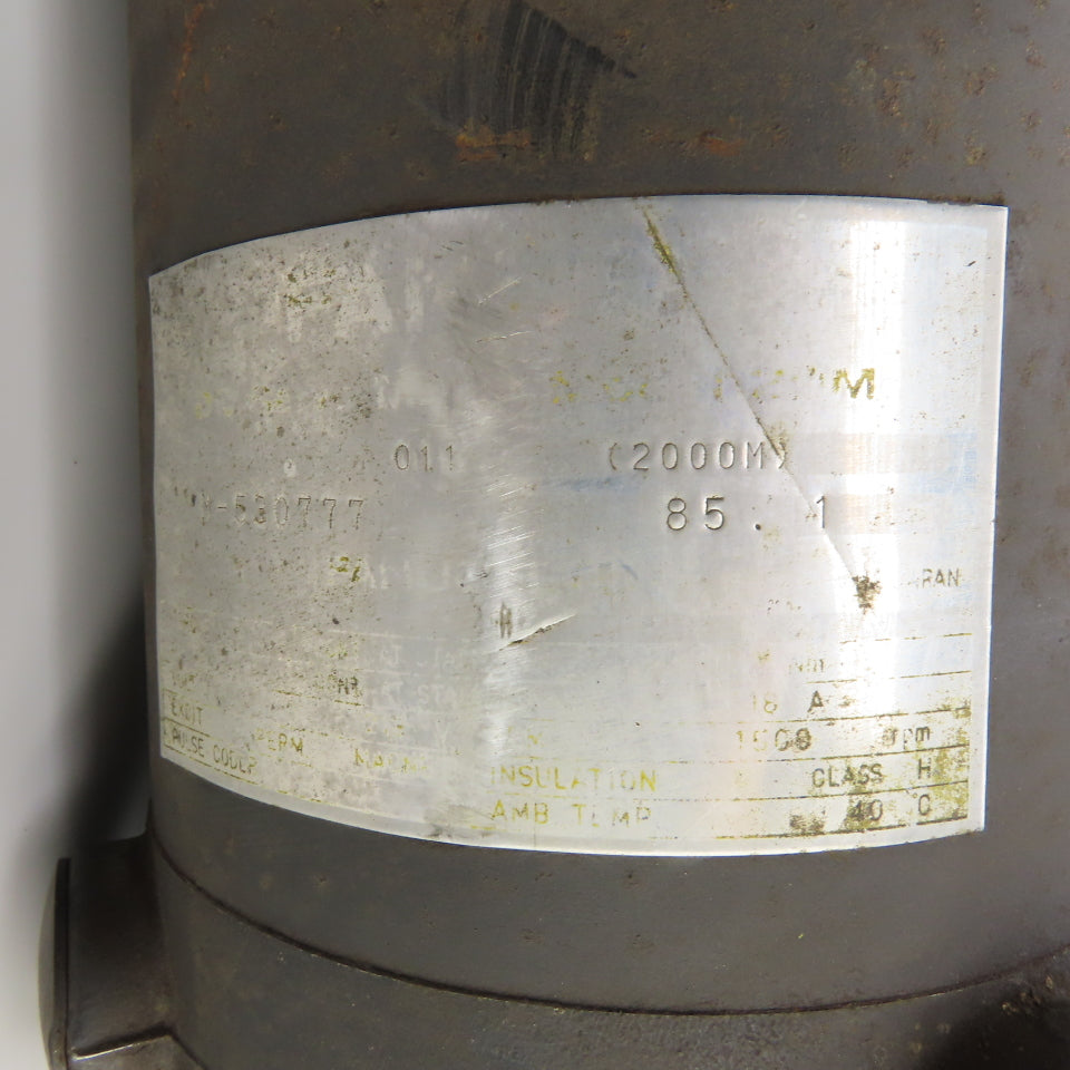Fanuc 213V DC 1500RPM 35mm Shaft Spindle Servo Motor Shizuoka Millmaster B-10V