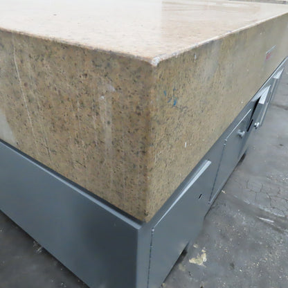 Starrett Grade AA Crystal Pink 72" x 48" x 12" Granite Surface Laboratory Plate