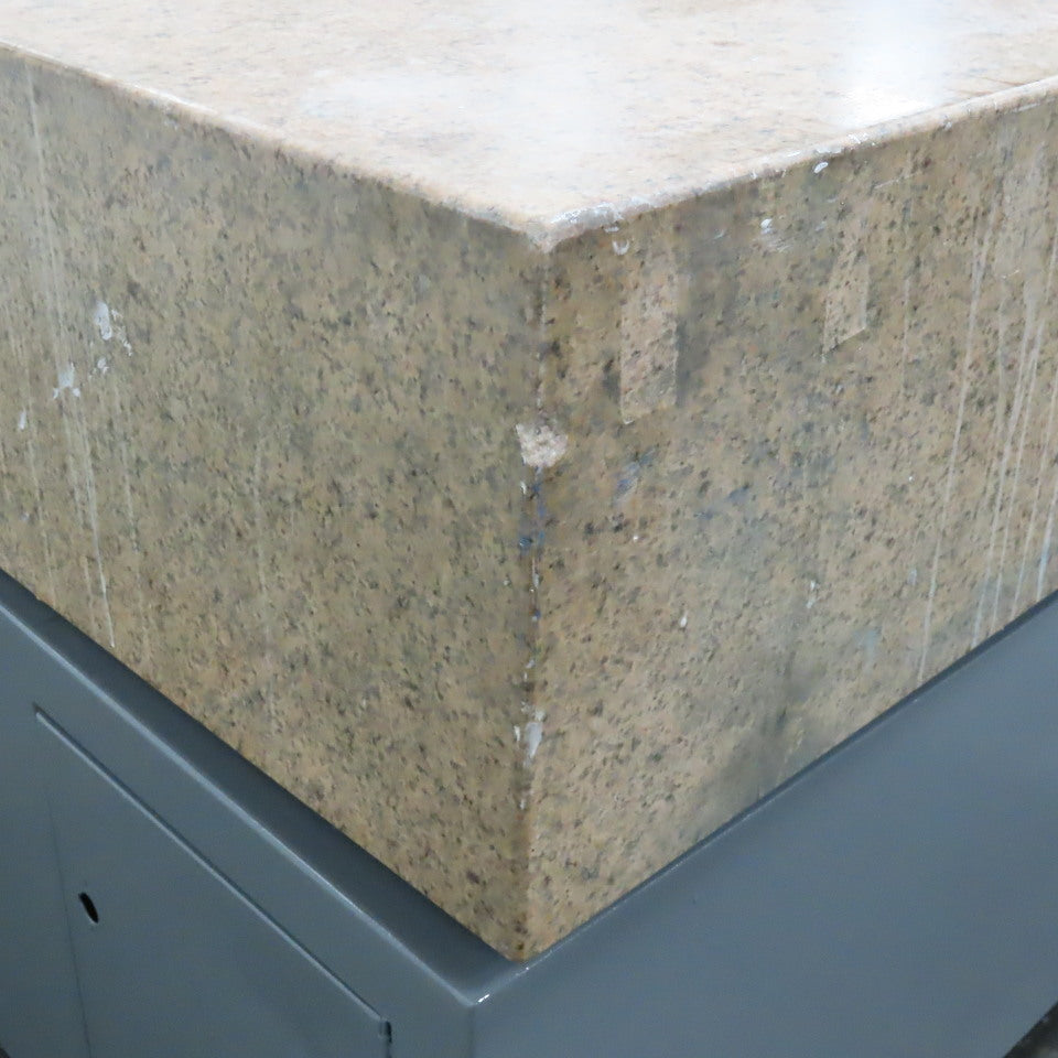 Starrett Grade AA Crystal Pink 72" x 48" x 12" Granite Surface Laboratory Plate