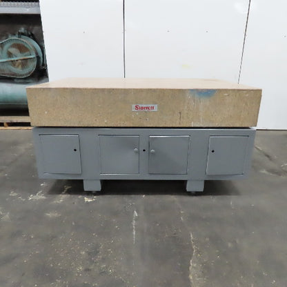Starrett Grade AA Crystal Pink 72" x 48" x 12" Granite Surface Laboratory Plate