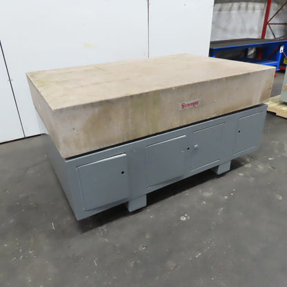 Starrett Grade AA Crystal Pink 72" x 48" x 12" Granite Surface Laboratory Plate