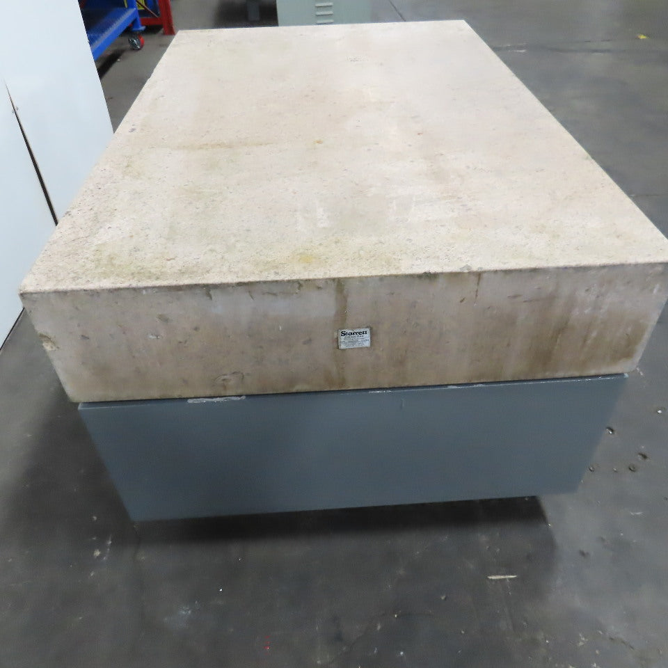 Starrett Grade AA Crystal Pink 72" x 48" x 12" Granite Surface Laboratory Plate