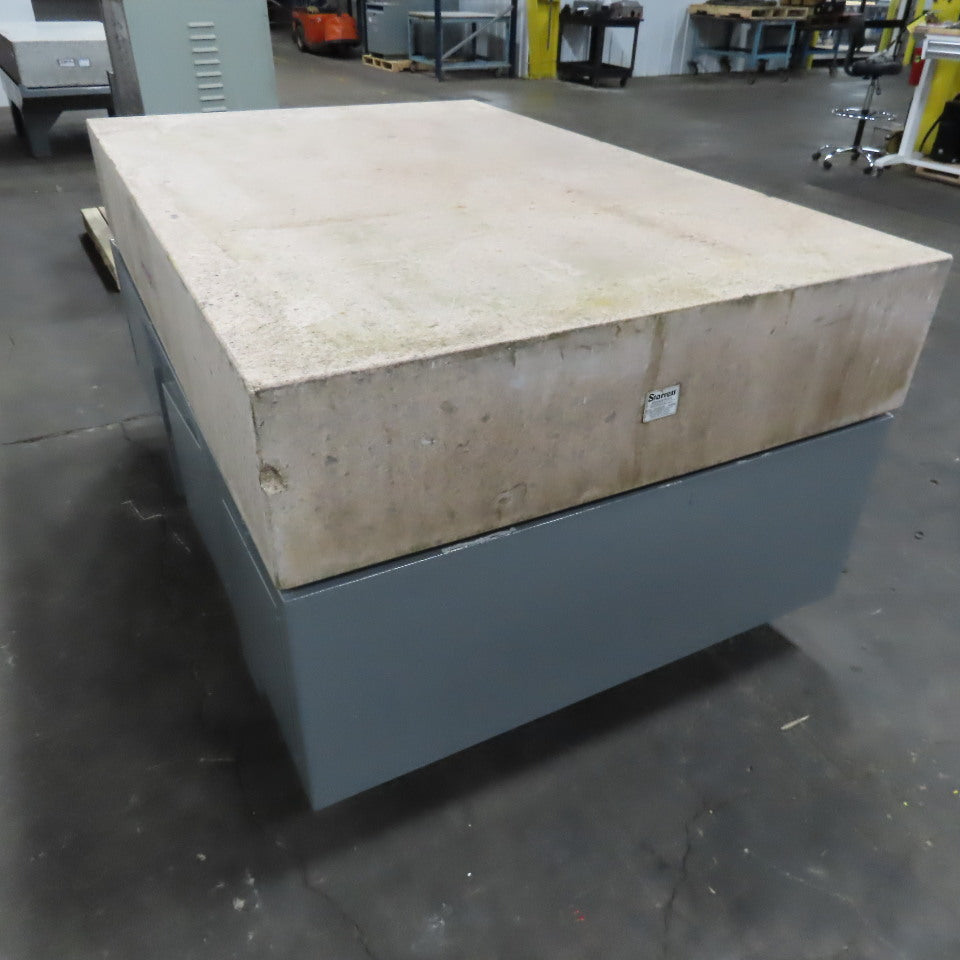 Starrett Grade AA Crystal Pink 72" x 48" x 12" Granite Surface Laboratory Plate