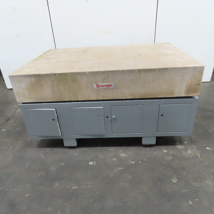Starrett Grade AA Crystal Pink 72" x 48" x 12" Granite Surface Laboratory Plate