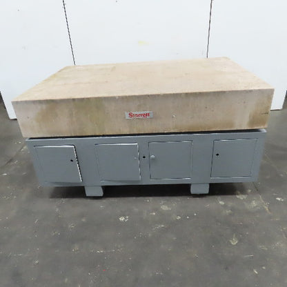 Starrett Grade AA Crystal Pink 72" x 48" x 12" Granite Surface Laboratory Plate