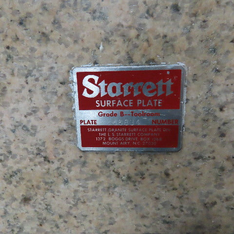 Starrett Grade B Toolroom 108" x 60"' Granite Surface Plate On Storage Base
