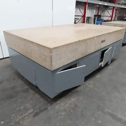 Starrett Grade B Toolroom 108" x 60"' Granite Surface Plate On Storage Base
