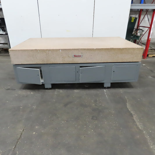 Starrett Grade B Toolroom 108" x 60"' Granite Surface Plate On Storage Base