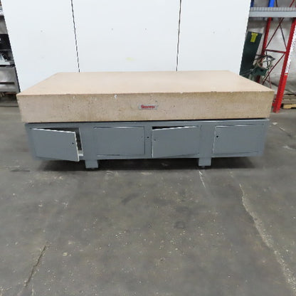 Starrett Grade B Toolroom 108" x 60"' Granite Surface Plate On Storage Base