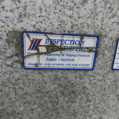 36" x 72" x 12" Thick Salt & Pepper Granite Inspection Surface Plate