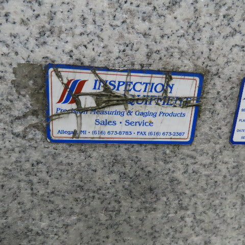 36" x 72" x 12" Thick Salt & Pepper Granite Inspection Surface Plate