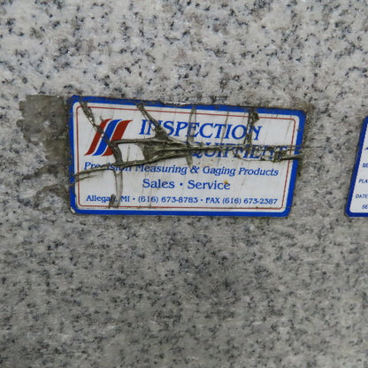 36" x 72" x 12" Thick Salt & Pepper Granite Inspection Surface Plate